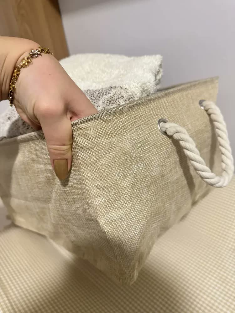 foto de Cesto Organizador Multiuso Dobrável Roupa Suja Brinquedos