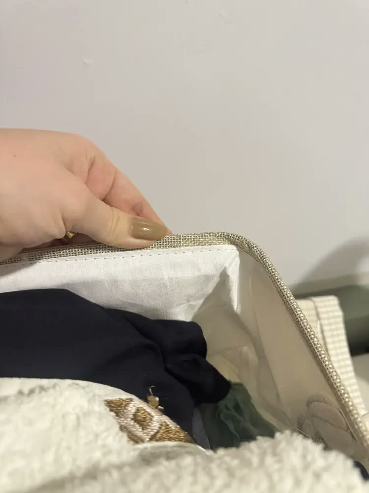 foto de Cesto Organizador Multiuso Dobrável Roupa Suja Brinquedos
