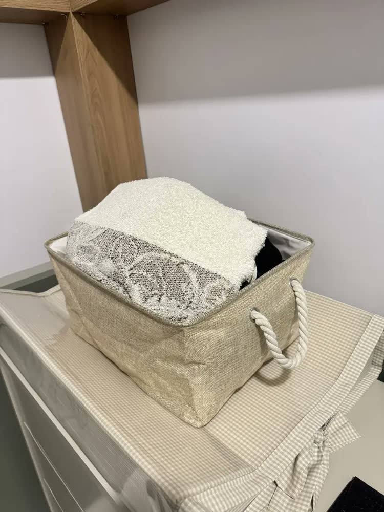 foto de Cesto Organizador Multiuso Dobrável Roupa Suja Brinquedos