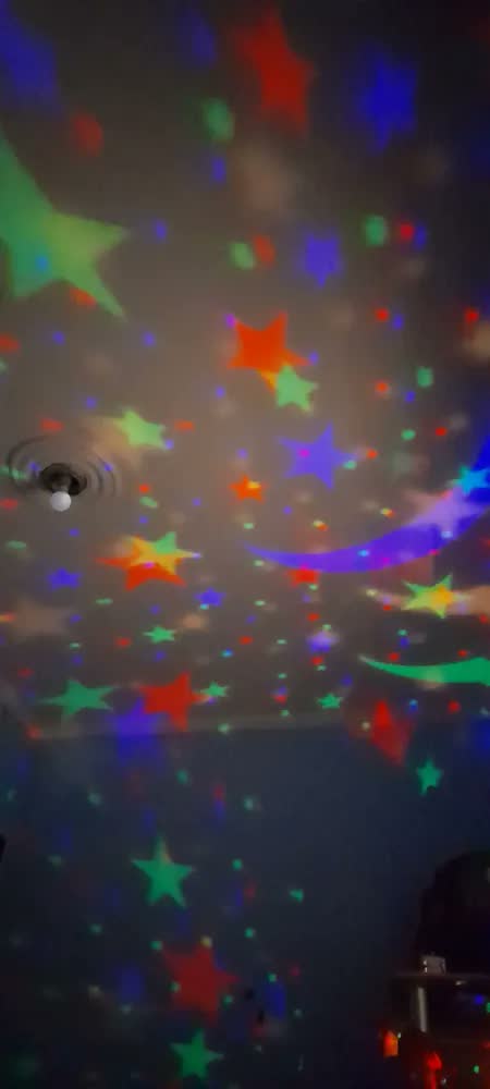 foto de Luminária Projetor Estrela 360º Galaxy Abajur Mesa Infantil