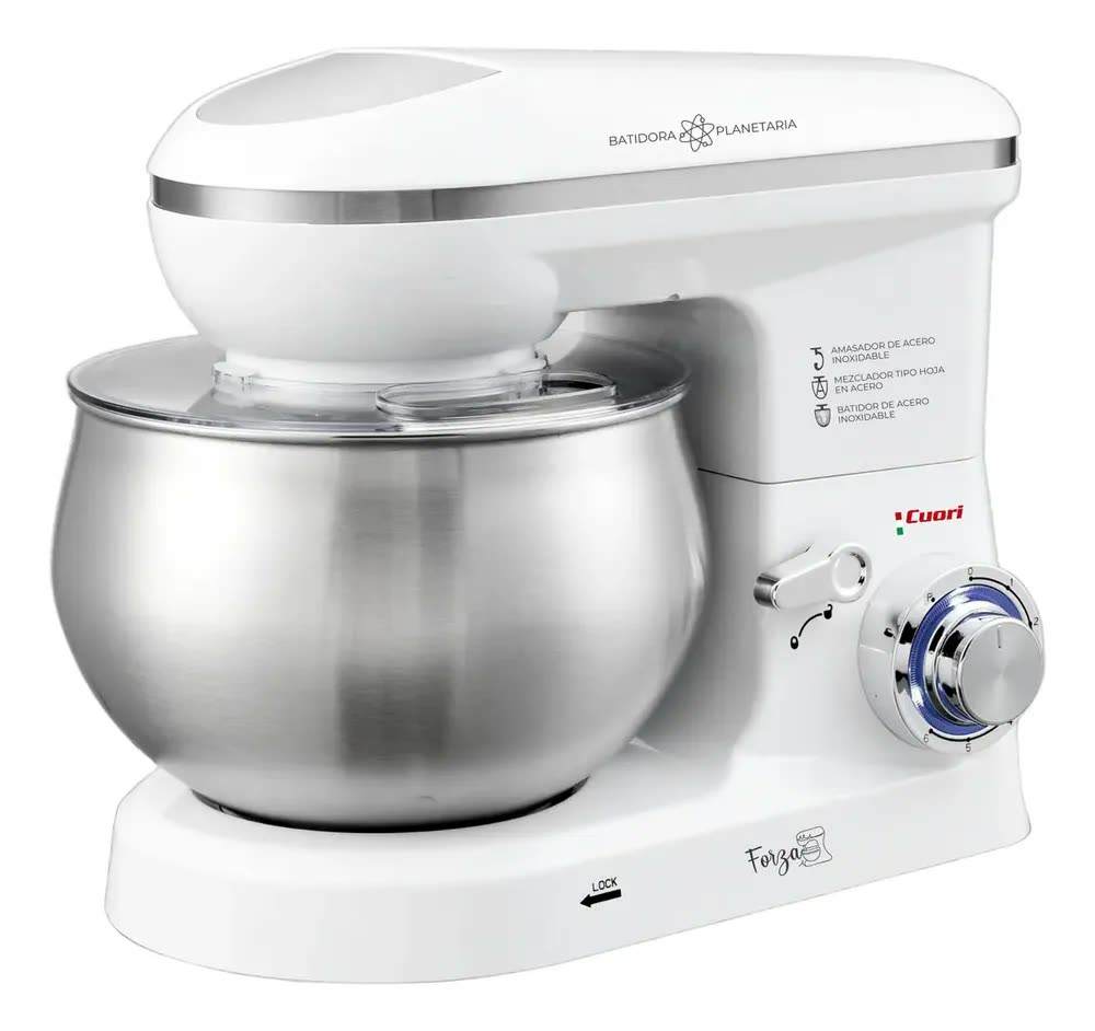 foto de Batedeira Planetária Cuori 1400w 6vel Tigela 5l +acessórios - Branco - 50 60hz