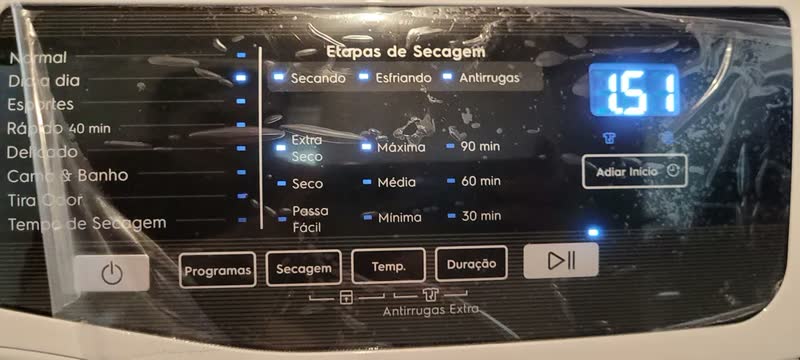 foto de Secadora de roupas Electrolux SFP12 12 kg 8 ciclos eficiente cor branca