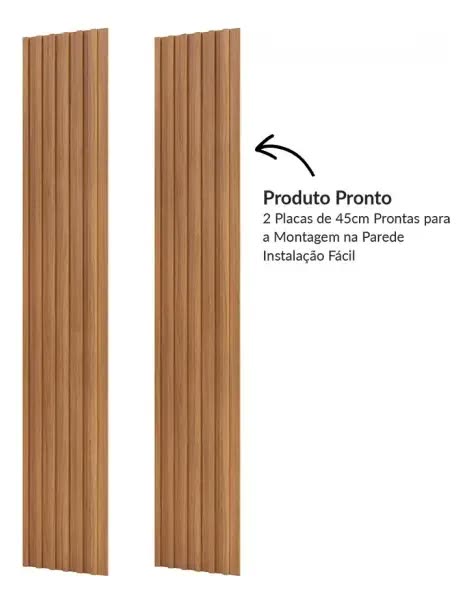 Painel Decorativo Ripado MDF 89,5cm x 250cm Freijó