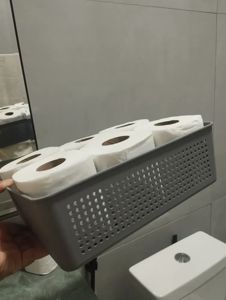 foto de Cesto Organizador Retangular Ou de 5 Litros Chumbo para Roupas e Cozinha