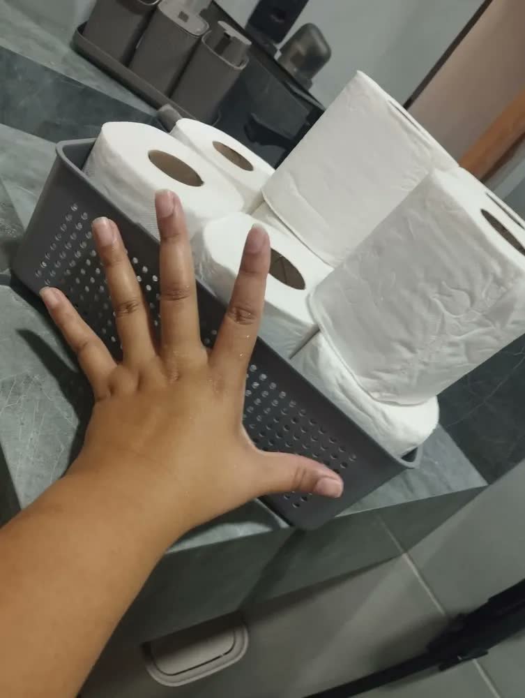 foto de Cesto Organizador Flow Branco de 5 Litros da Ou Para Roupa e Lavanderia