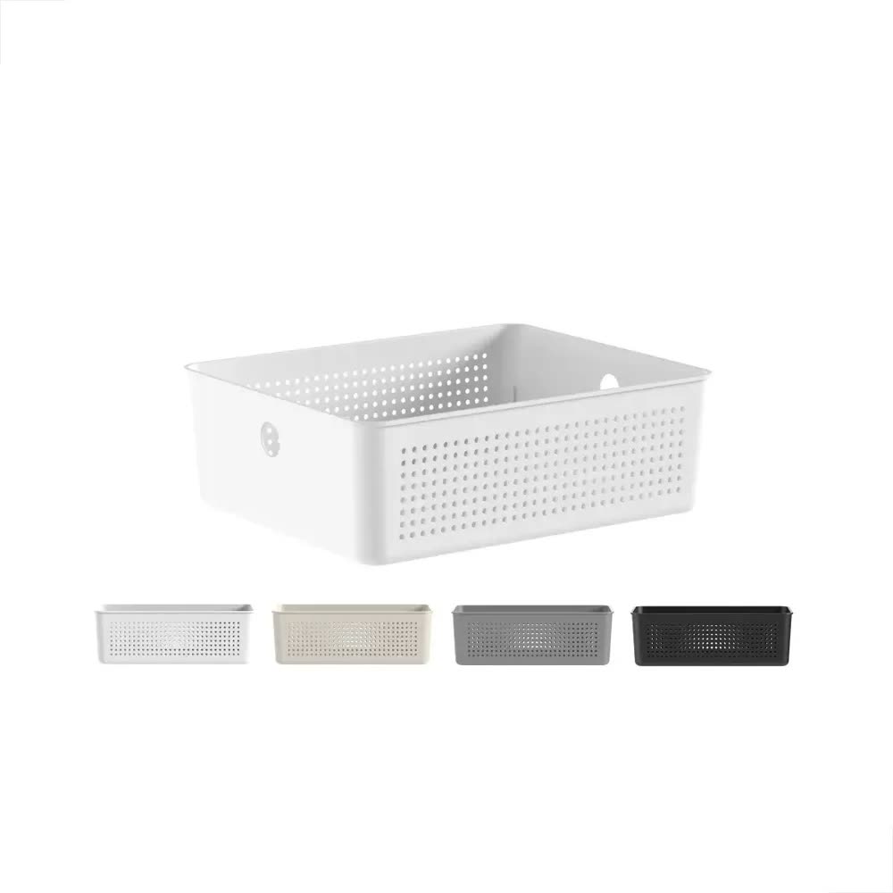 Cesto Organizador Flow Branco de 5 Litros da Ou Para Roupa e Lavanderia
