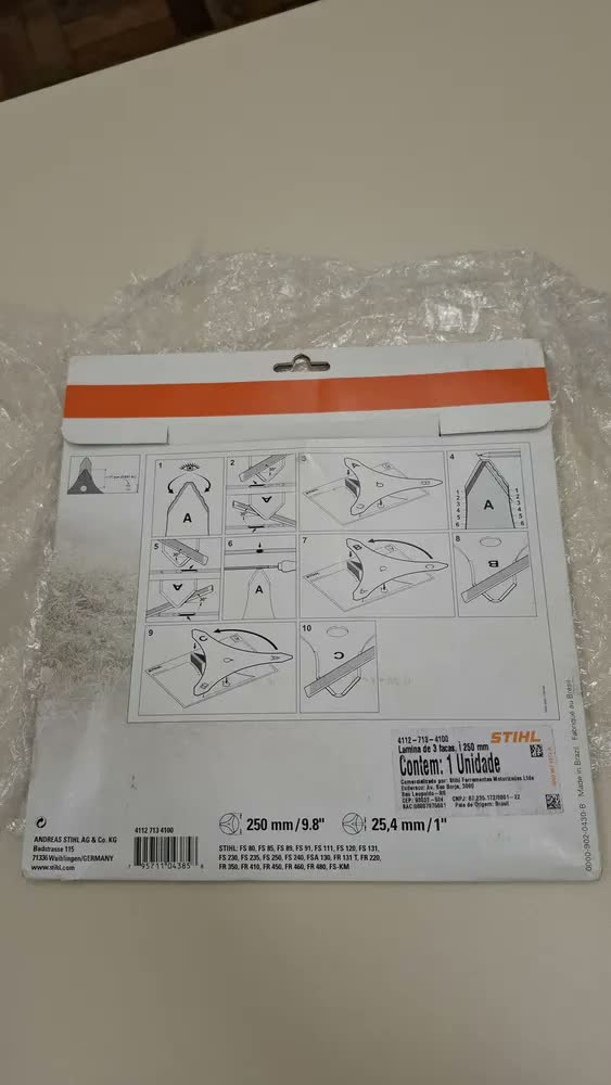 foto de Lamina De Três Facas 250mm furo 1