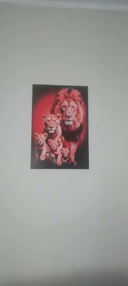 foto de Quadro Decorativo Leão Judá Família Paisagem Vintage Arte