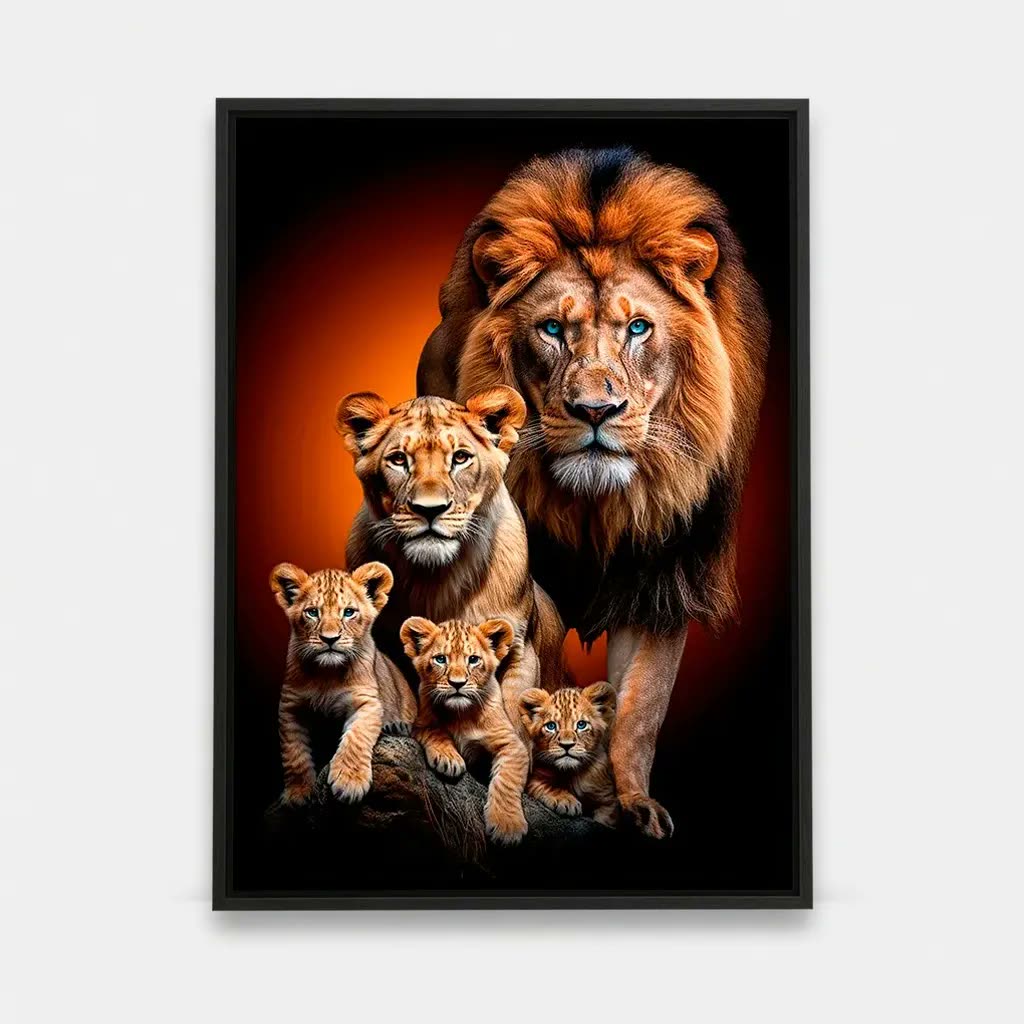 Quadro Decorativo Leão Judá Família Paisagem Vintage Arte