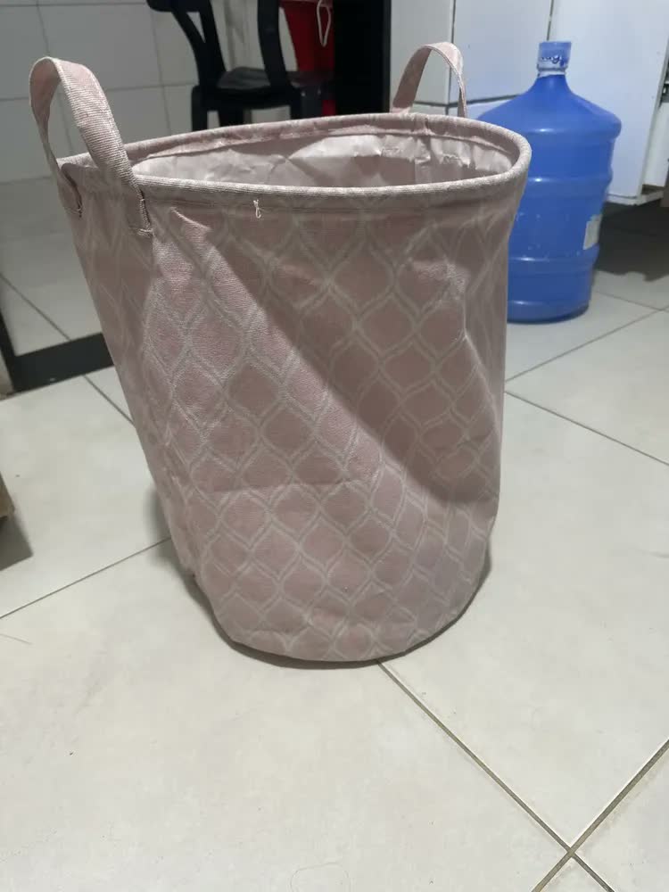 foto de Cesto De Roupa Infantil Bebê Brinquedo Tecido Grande C/ Alça