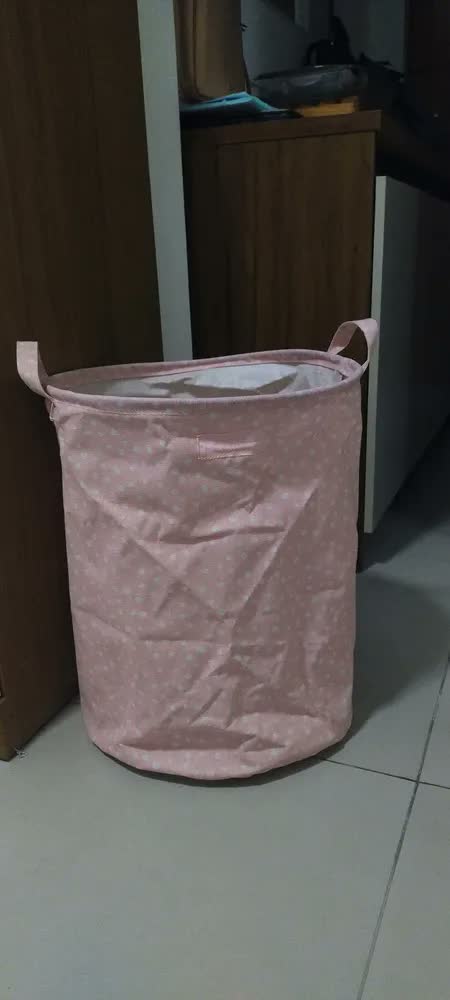 foto de Cesto De Roupa Infantil Bebê Brinquedo Tecido Grande C/ Alça