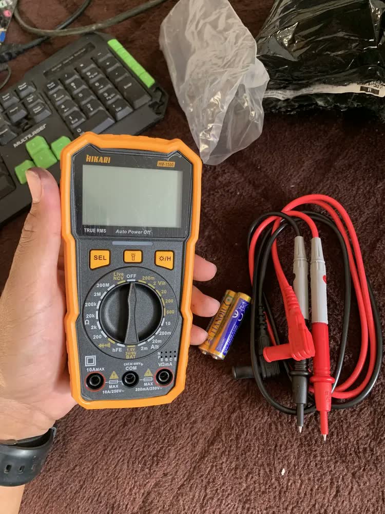 foto de Multimetro Digital Hm-1500 Hikari Profissional