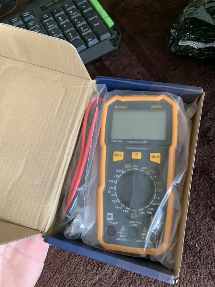 foto de Multimetro Digital Hm-1500 Hikari Profissional