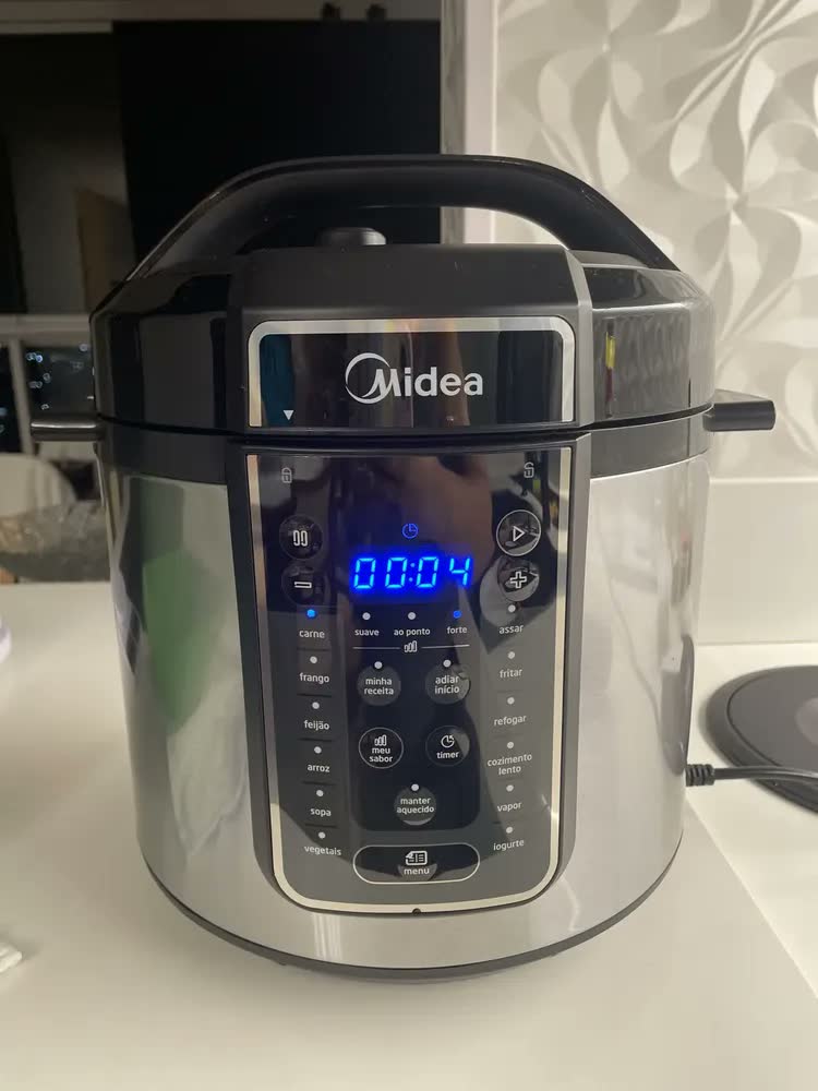 foto de Panela De Pressão Elétrica 6 L Mastersteam Inox Midea