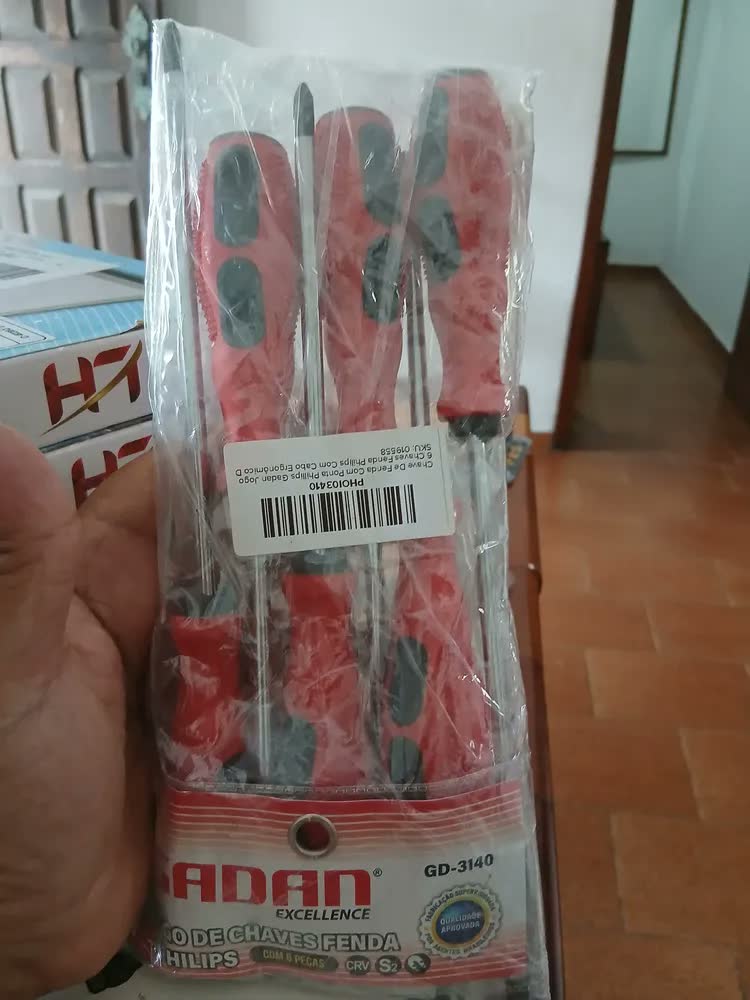 foto de Kit 6 Chaves de Fenda Philips Gadan Cabo Ergonômico 4,5mm a 150mm