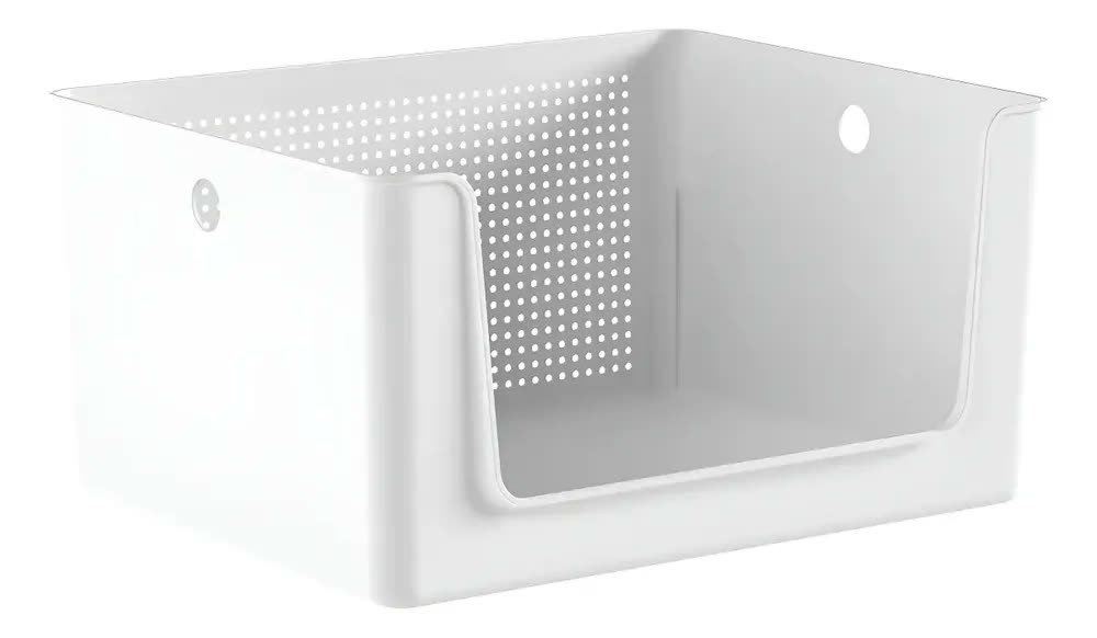 CESTO ORGANIZADOR 16L branco lavanderia e cozinha