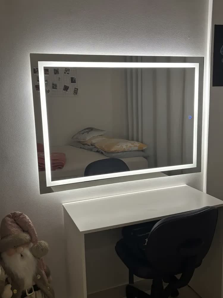 foto de Espelho Grande 115x80 Com Iluminação Led Touch