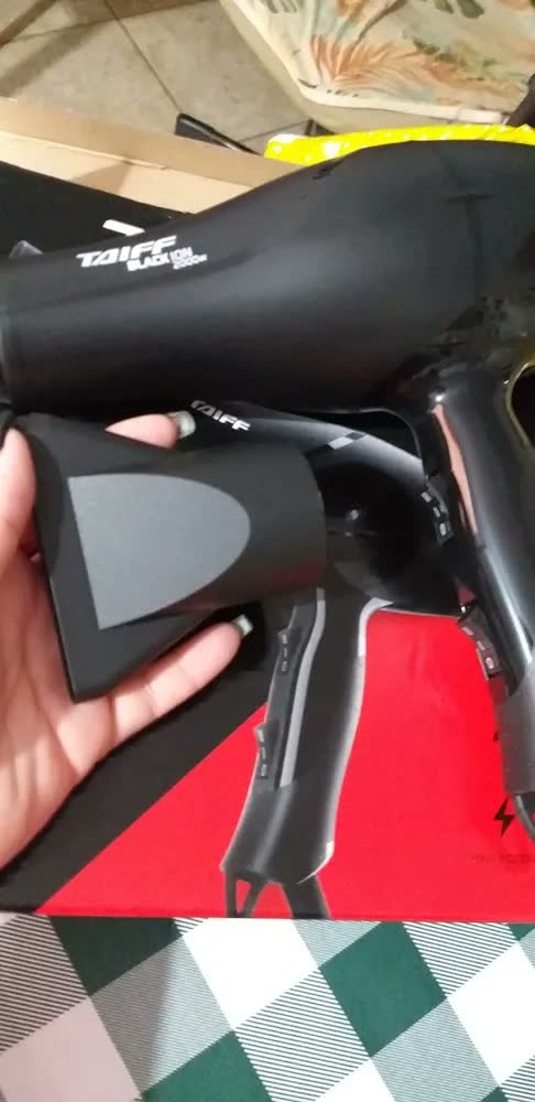 foto de Secador De Cabelo Profissional Taiff Black Ion 2000w