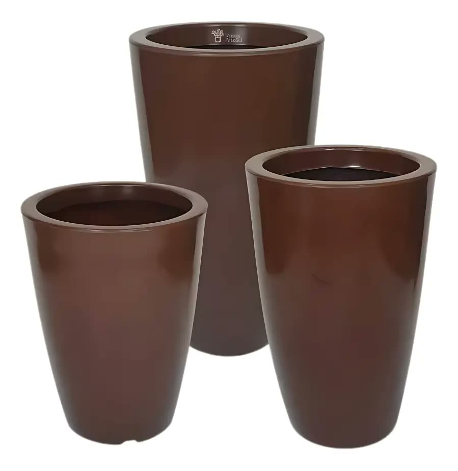 Kit 03 Vasos De Polietileno Cônico Bojo N 06 + N 08 + N 10