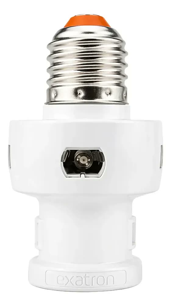 foto de Sensor Exatron Fotosoquete Fotocélula Relé Iluminação Soquete E27 110V 220V Bivolt Rosca FTS0MPXC2BC Branco