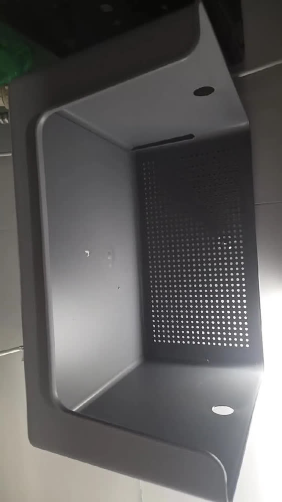 foto de Cesto Organizador Flow Abertura Frontal 16L Chumbo CFW1000CHF OU Plástico Resistente Multiuso Para Roupas Produtos de Limpeza Alimentos Brinquedos Papel Higiênico Armário Prateleira
