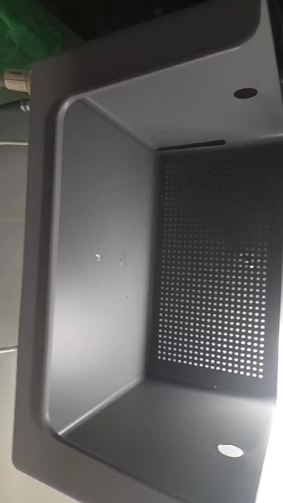 foto de Cesto Organizador Flow Abertura Frontal 16L Chumbo CFW1000CHF OU Plástico Resistente Multiuso Para Roupas Produtos de Limpeza Alimentos Brinquedos Papel Higiênico Armário Prateleira