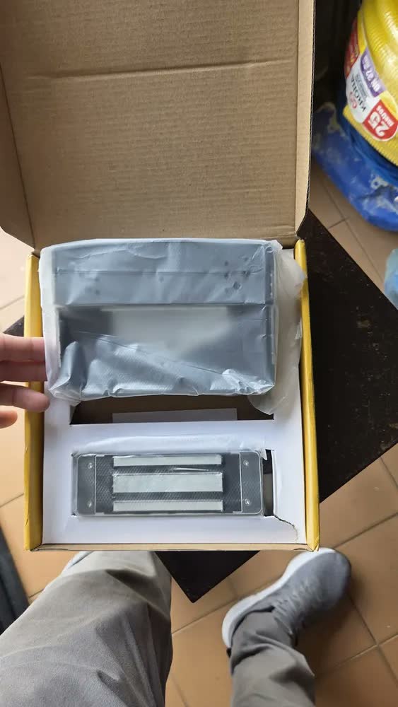 foto de Fechadura Eletroimã Inox Agl Al175 Portao Porta De Vidro Madeira