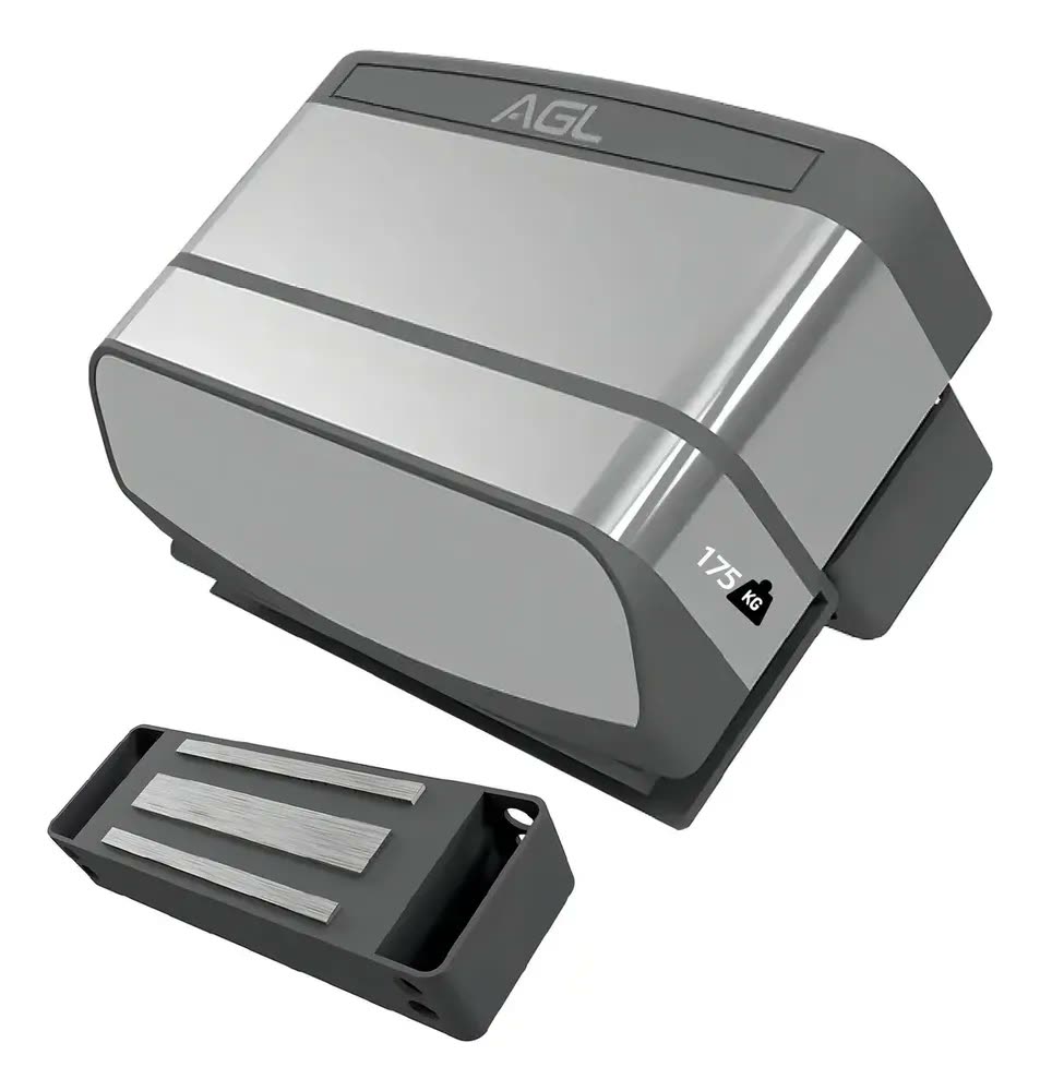 Fechadura Eletroimã Inox Agl Al175 Portao Porta De Vidro Madeira