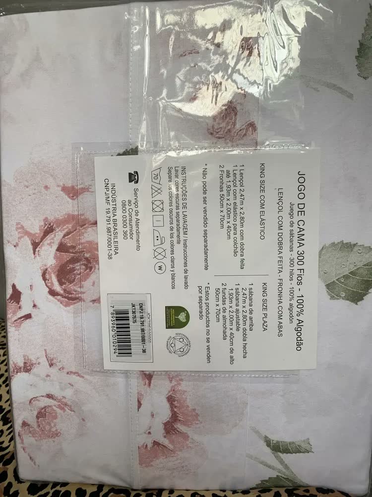 foto de Jogo De Cama Queen Size 300 Fios Nova América - Aline (7370)