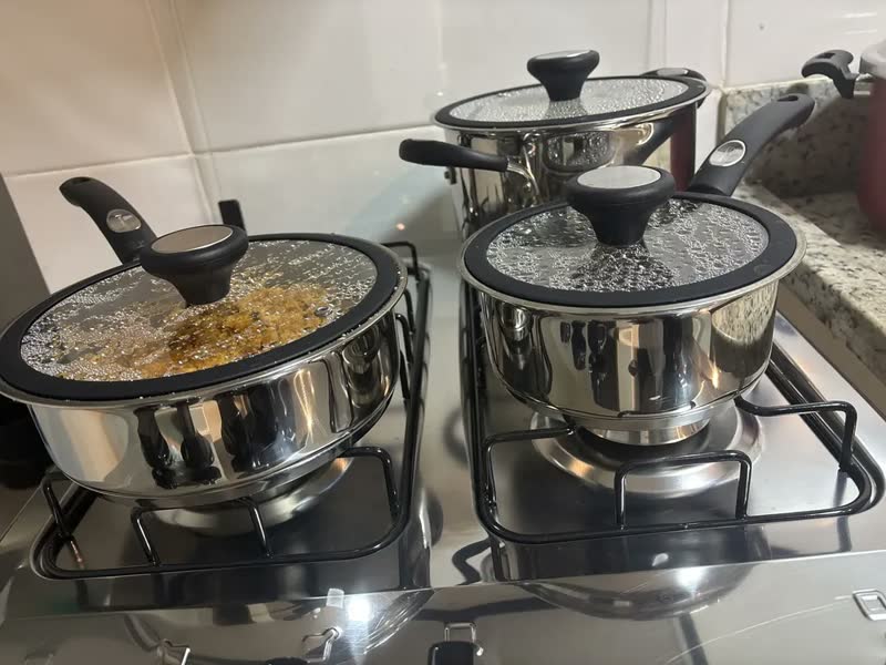 foto de Jogo De Panelas Aço Inox 4 Peças Solar Cerâmic Tramontina