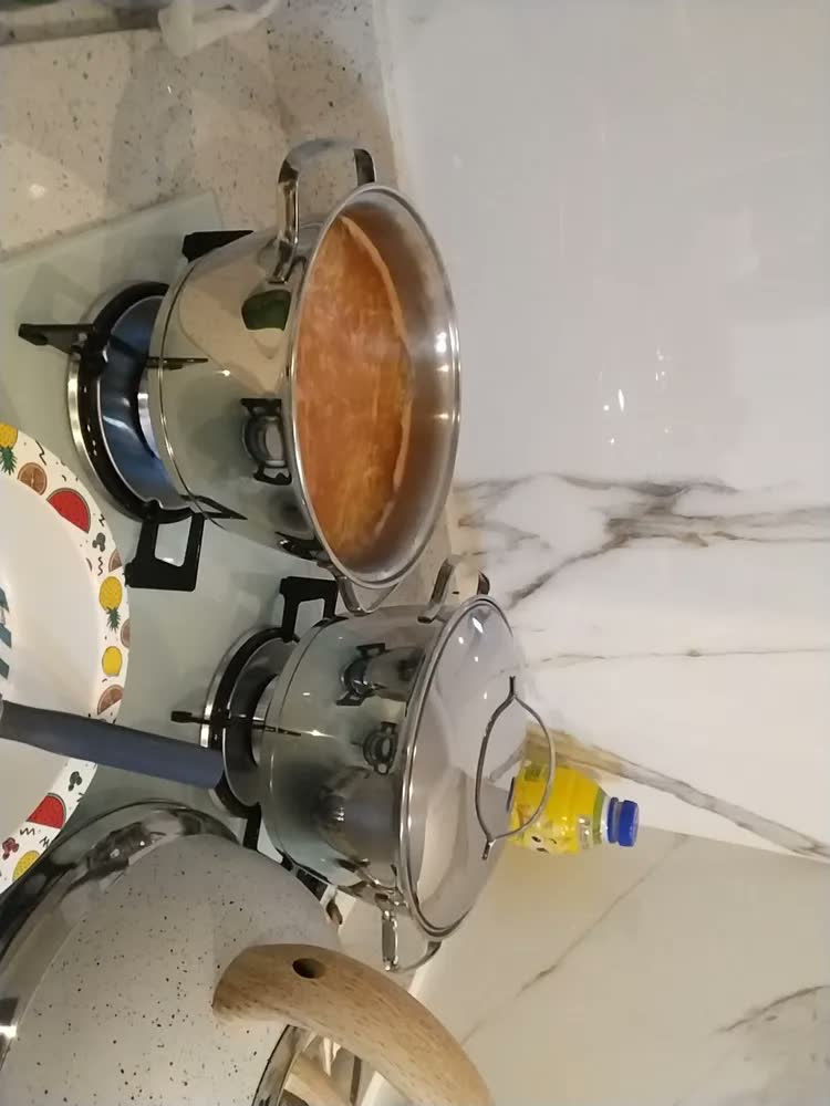foto de Jogo de Panelas Allegra em Aço Inox com Fundo Triplo e Tampas de Inox 2 Peças Prateado Tramontina