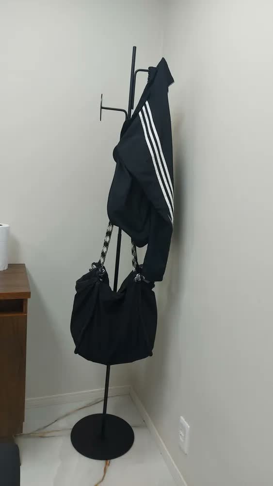 foto de Mancebo Cabideiro De Pé Com Ganchos Bolsa Casaco Chapéu