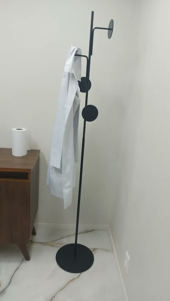 foto de Mancebo Cabideiro De Pé Com Ganchos Bolsa Casaco Chapéu