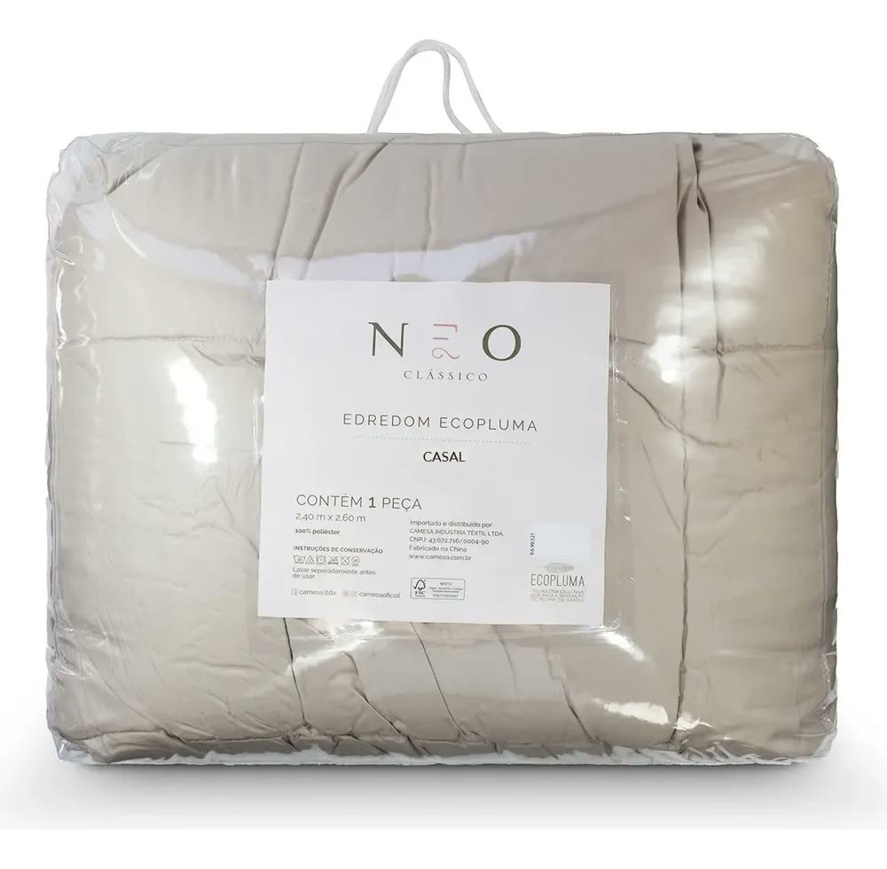 foto de Edredom Ecopluma Toque De Pluma Casal 220 X 240 Bege Camesa