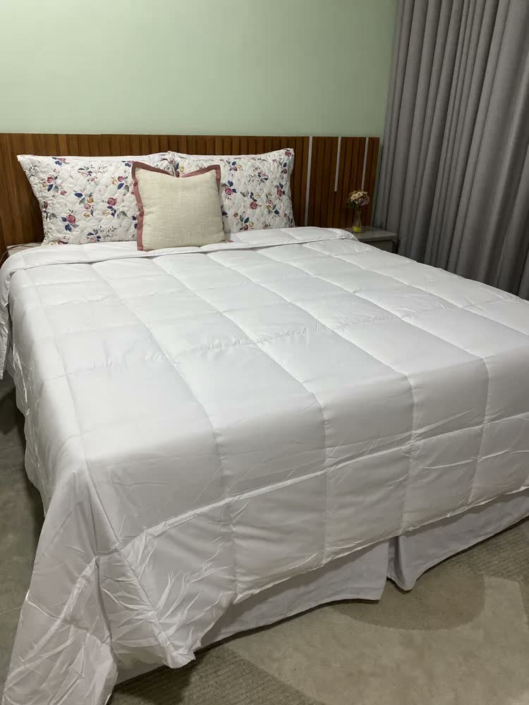 foto de Edredom Ecopluma Toque De Pluma Casal 220 X 240 Cinza Camesa