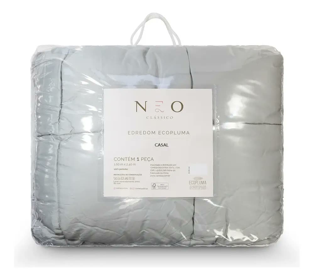 foto de Edredom Ecopluma Toque De Pluma Casal 220 X 240 Cinza Camesa