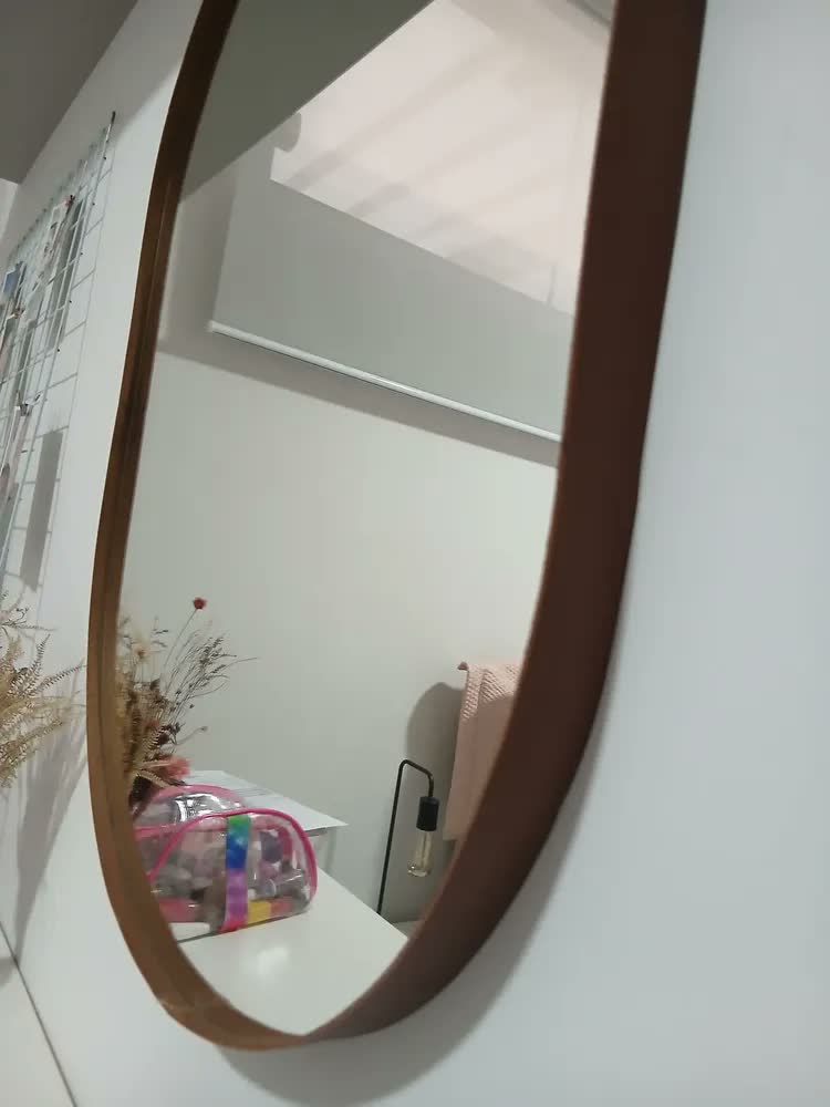 foto de Espelho Orgânico Moderno Sala Quarto Lavabo 64x44cm Pilula