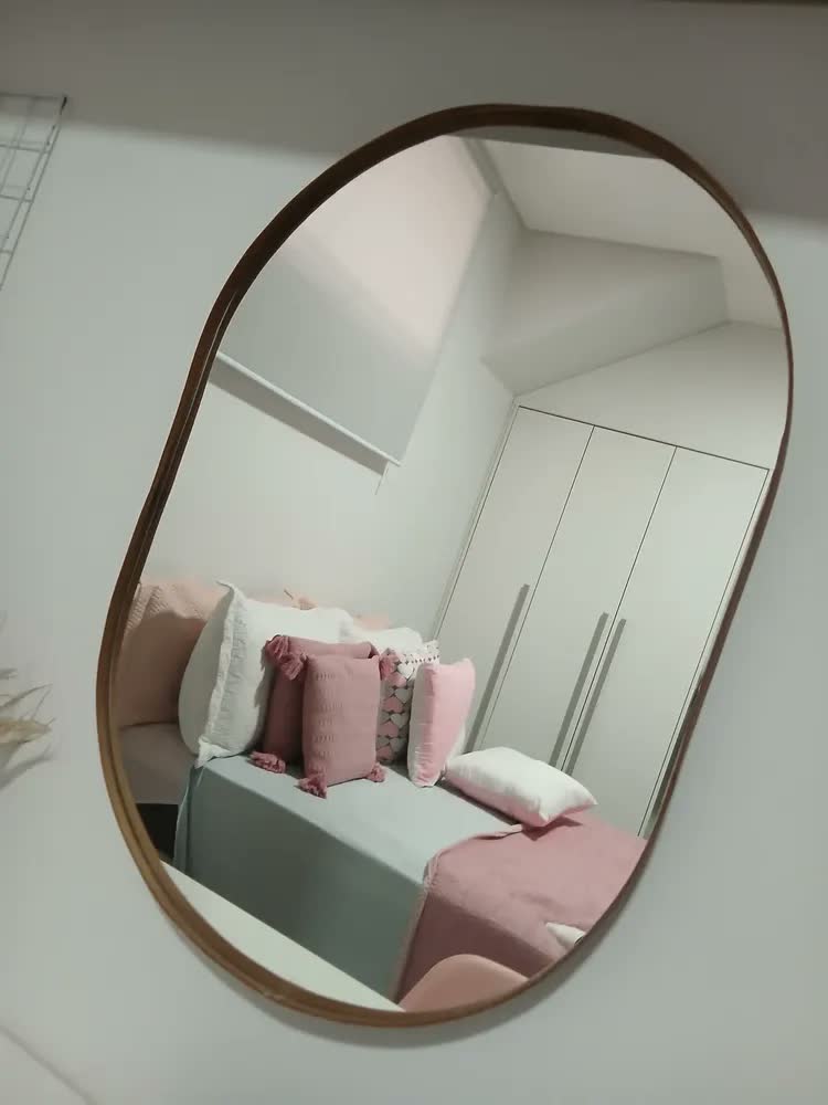 foto de Espelho Orgânico Moderno Sala Quarto Lavabo 64x44cm Pilula
