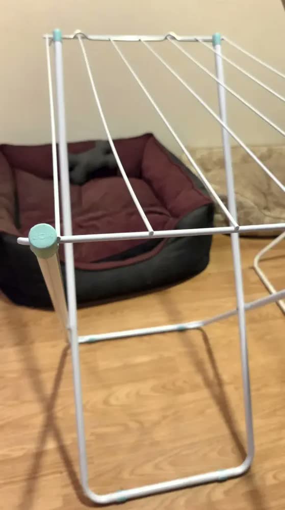 foto de Varal De Chão Dobrável Roupas Mor De Até 10kg De Aço 79 Cm