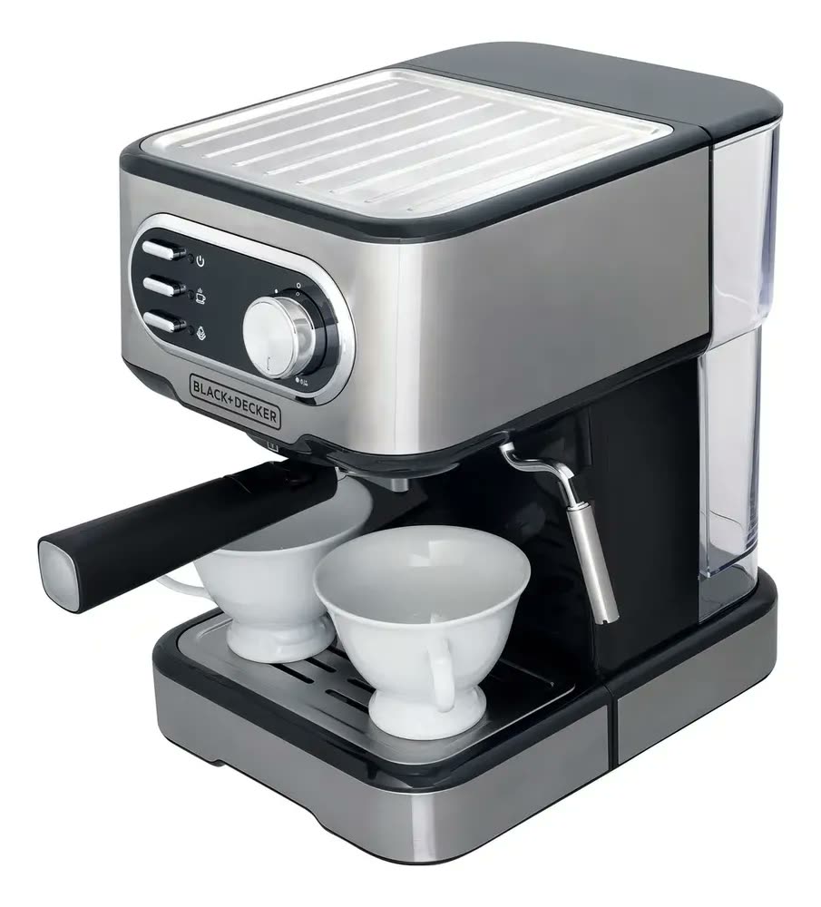 Cafeteira Elétrica Black Decker Modelo CE1100G Até 2 Xícaras Simultâneas e Cápsulas Nespresso e Dolce Gusto