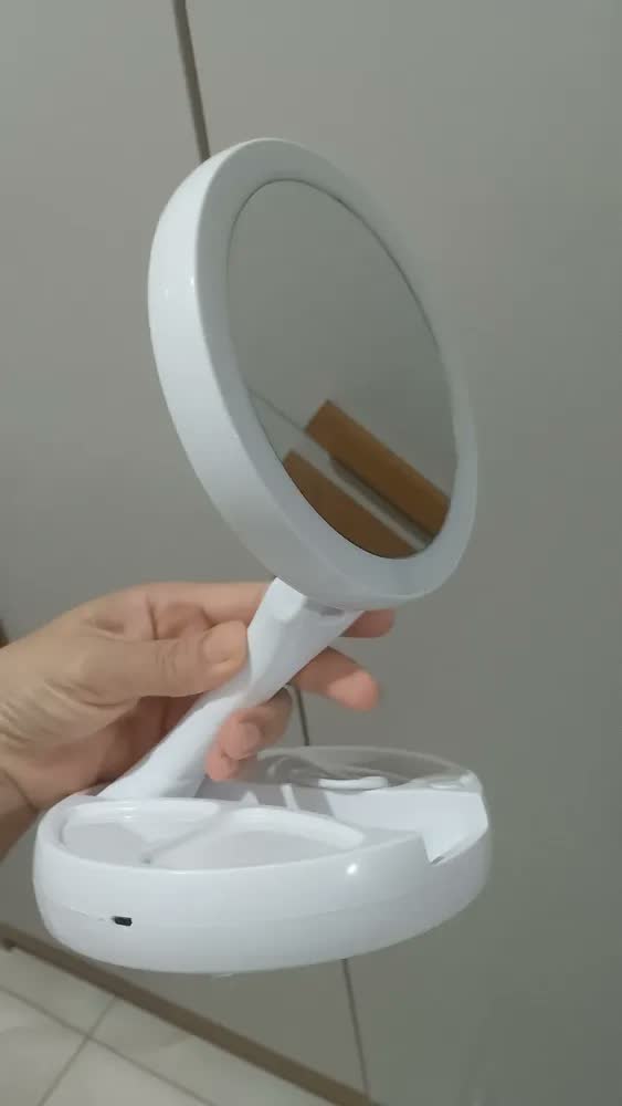 foto de Espelho Led Dobravel De Maquiagem Rosto Make
