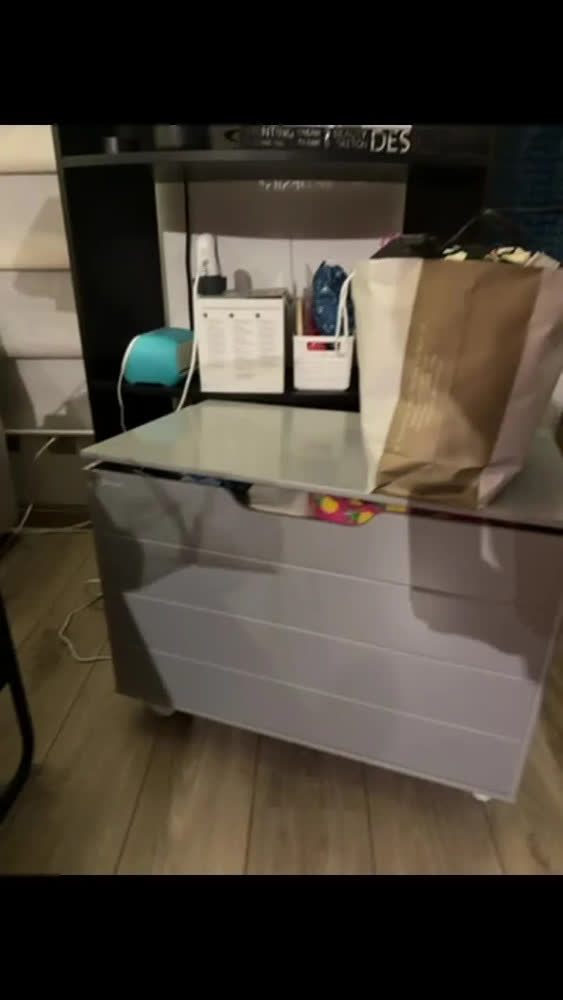 foto de Baú Caixa Organizadora De Brinquedos Infantil Cor Rose Menina MDF Licy-Moveis