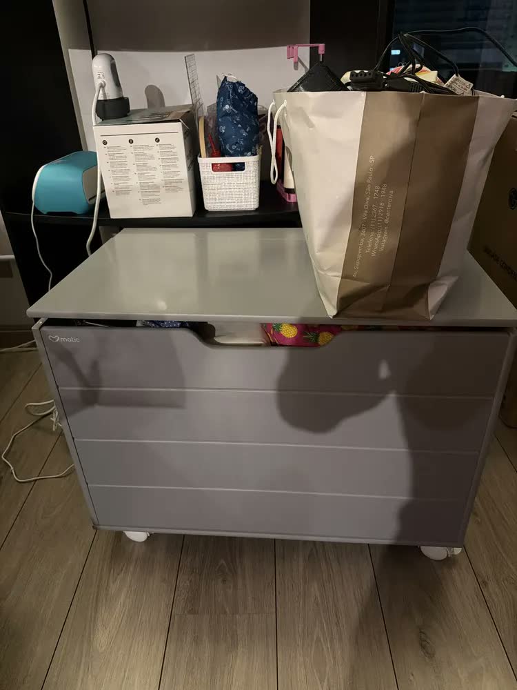 foto de Baú Caixa Organizadora De Brinquedos Infantil Cor Rose Menina MDF Licy-Moveis