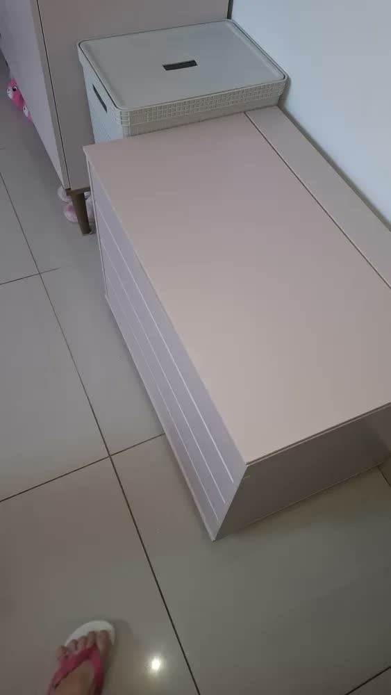 foto de Baú Caixa Organizadora De Brinquedos Infantil Cor Rose Menina MDF Licy-Moveis