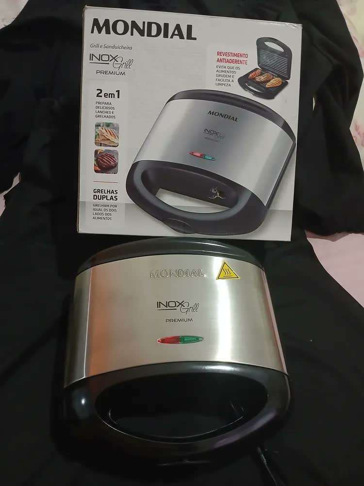foto de Grill e Sanduicheira Premium, Mondial, 800W - S-07