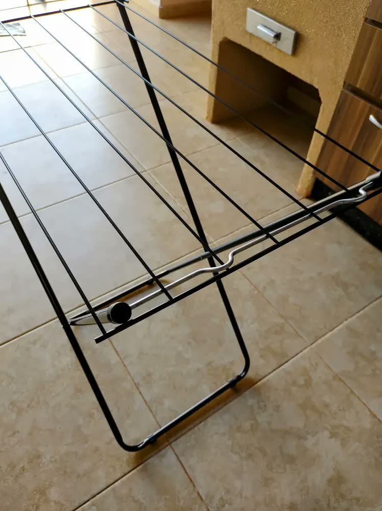 foto de Varal De Chão Slim Sem Abas Retrátil Inoxidável Reforçado