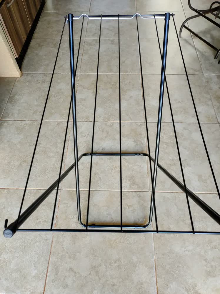 foto de Varal De Chão Slim Sem Abas Retrátil Inoxidável Reforçado