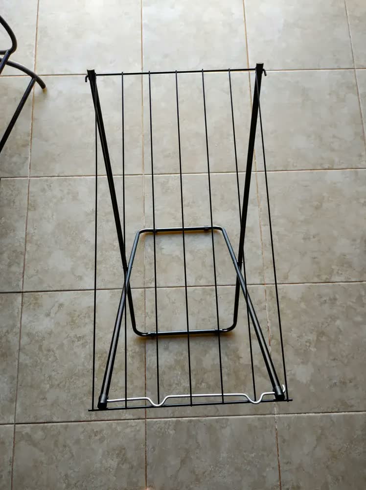 foto de Varal De Chão Slim Sem Abas Retrátil Inoxidável Reforçado