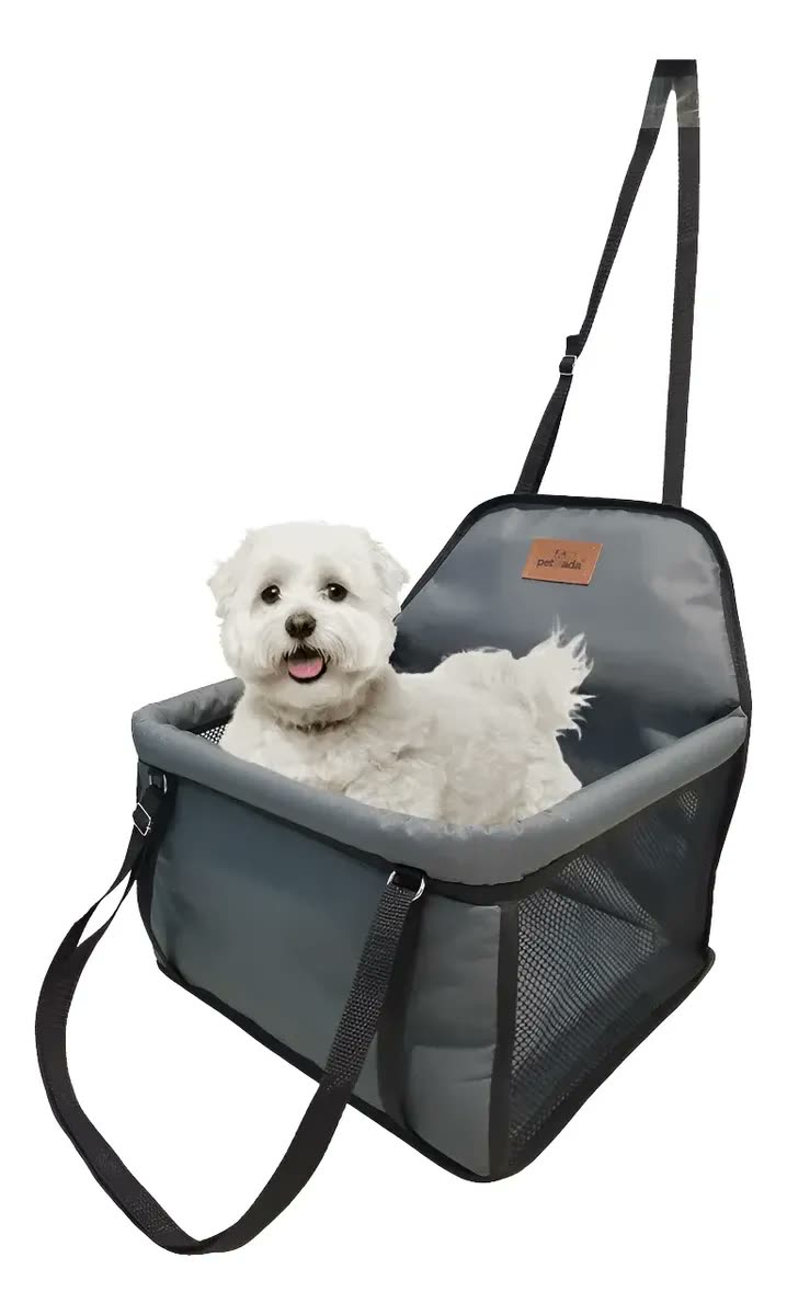 foto de Cadeira Para Pet Assento Carro Seguro Até 15kg Ganhe Coleira