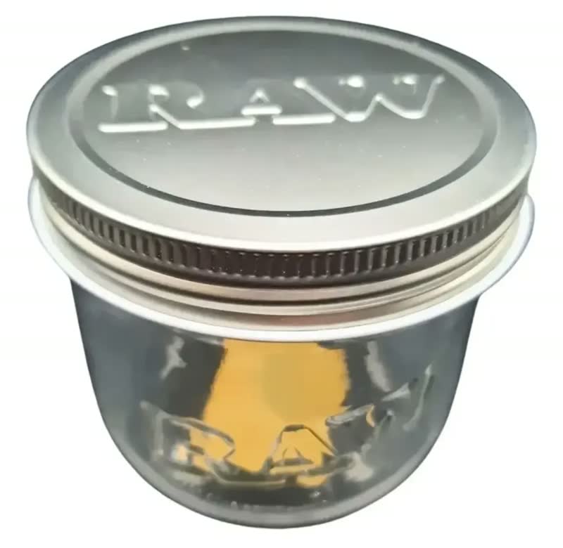 foto de Pote Vidro Hermético Raw Tampa Metal 280ml Transparente